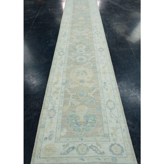 Turkish Oushak Runner Rug 2'10" x 16'6" #17559 Explore a curated collection of hallway runners, wool rugs, and handmade...