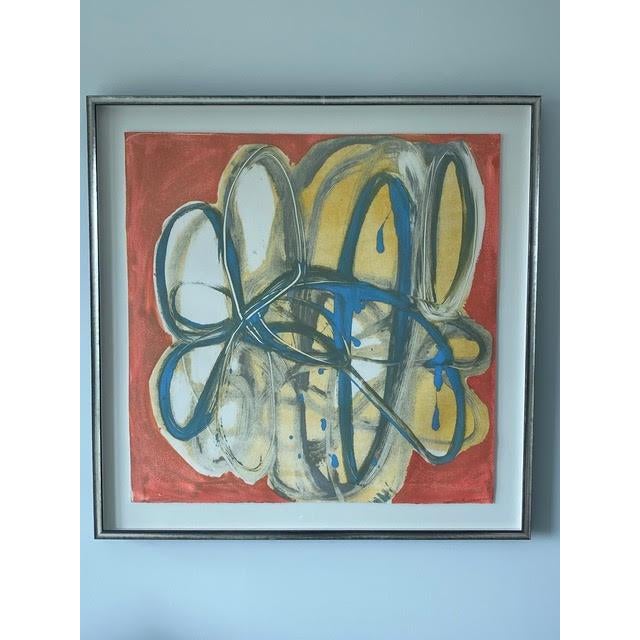 Brenda Zappitell 2000s Artist Brenda Zappitell "Bloom Iv" Monotype on Paper, Framed For Sale - Image 4 of 4