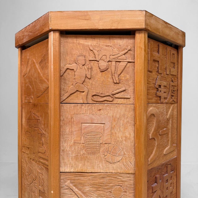 Japanese Wooden Plant Stand, 1990s For Sale - Image 13 of 14