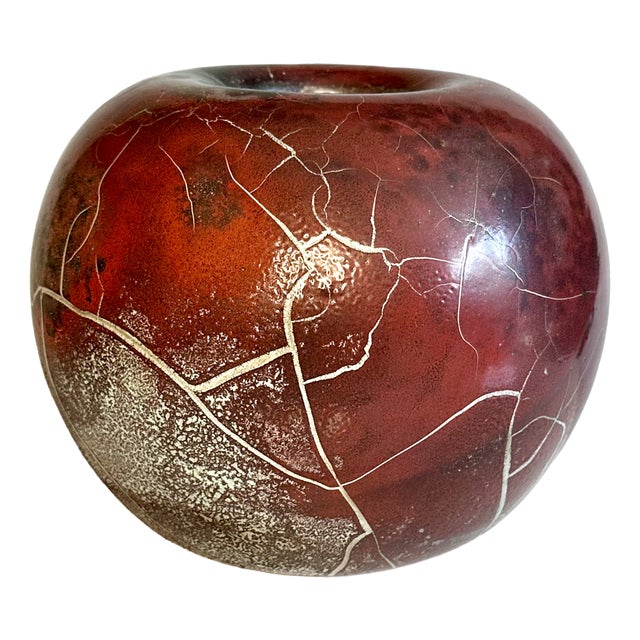Studio Ceramic Vase in Spherical Shape by Uwe Schellbach, Germany, 1980s For Sale