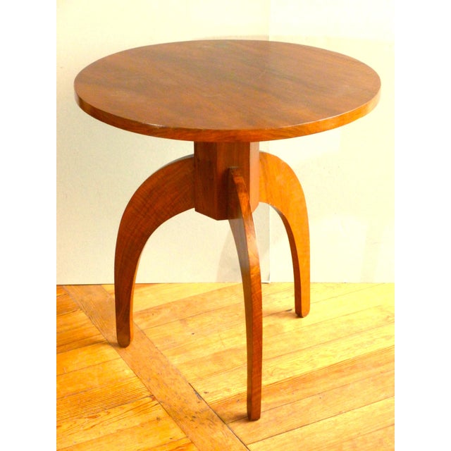 Tripod Side Table in Walnut, 1930s-1940s For Sale - Image 8 of 8