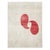 Art Deco Galerie Shabab Collection Mid-20th Century Handmade Persian Art Deco Paisley Scatter Rug in Cream and Red For Sale - Image 3 of 10