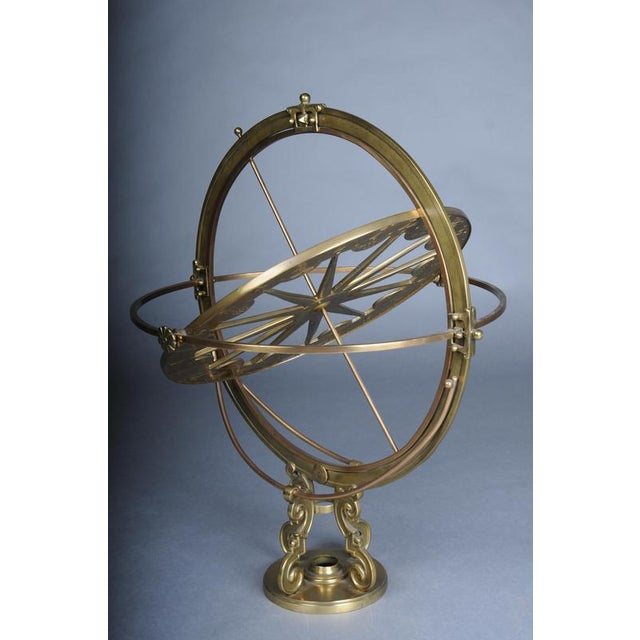 20th Century Stylized Brass Armillary Sphere For Sale - Image 18 of 18