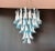 Italian Murano Style Chandelier, 52 Blue Glass Petals in 5 Levels For Sale - Image 11 of 12