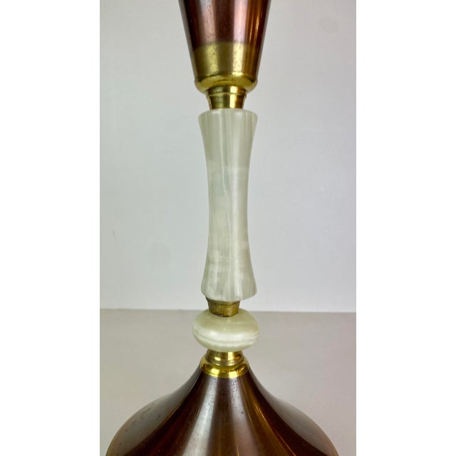 Gold Italian Copper and Brass Ashtray on Foot, 1960s For Sale - Image 8 of 12