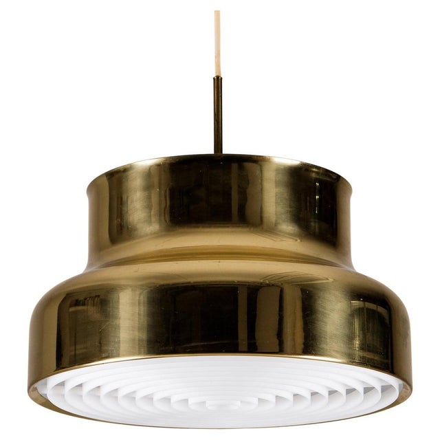 Metal Bumling Ceiling Pendant in Brass attributed to Anders Pehrson, Sweden, 1960s For Sale - Image 7 of 7