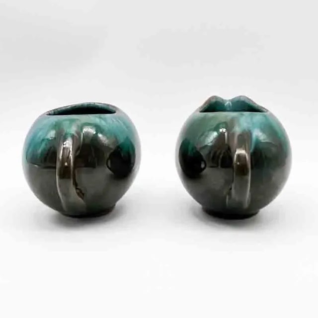 Ceramic 1960s Mid-Century Blue Mountain Pottery Drip Glaze Redware Cream and Open Sugar Set For Sale - Image 7 of 10