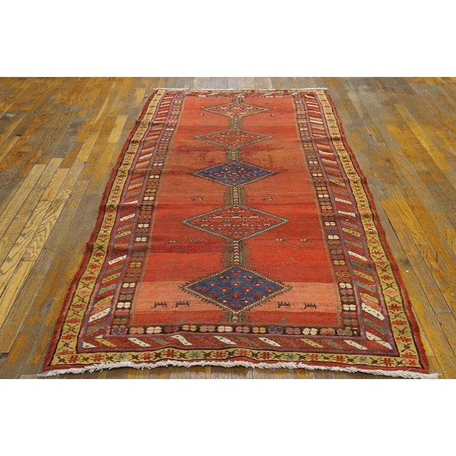 Late 19th Century N.W. Persian Carpet ( 3'9" x 8'10" - 115 x 270 ) Handmade antique NW Persian carpet. Woven circa 1890...
