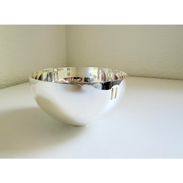 Swid Powell Swid Powell + Richard Meier Silver Plate "Skyscraper" Bowl, Italy, 1980s For Sale - Image 4 of 13