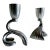 1930s Just Andersen Pewter Candlesticks, Denmark For Sale