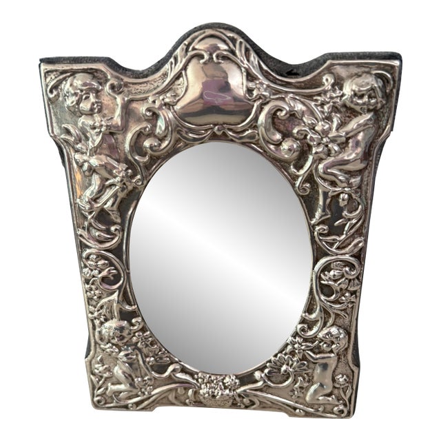 Sterling Silver Cherub Frame For Sale