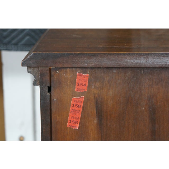 1970s Harden Georgian Chippendale Style Cherry Goddard Block Front Chest of Drawers For Sale - Image 18 of 18