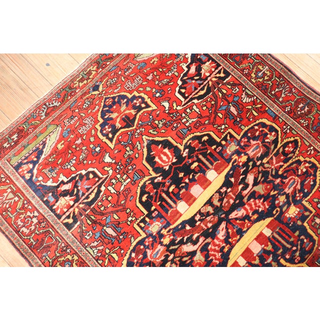 Textile Antique Persian Sarouk Ferehan Scatter Rug - 3'5" x 4'10" For Sale - Image 7 of 10