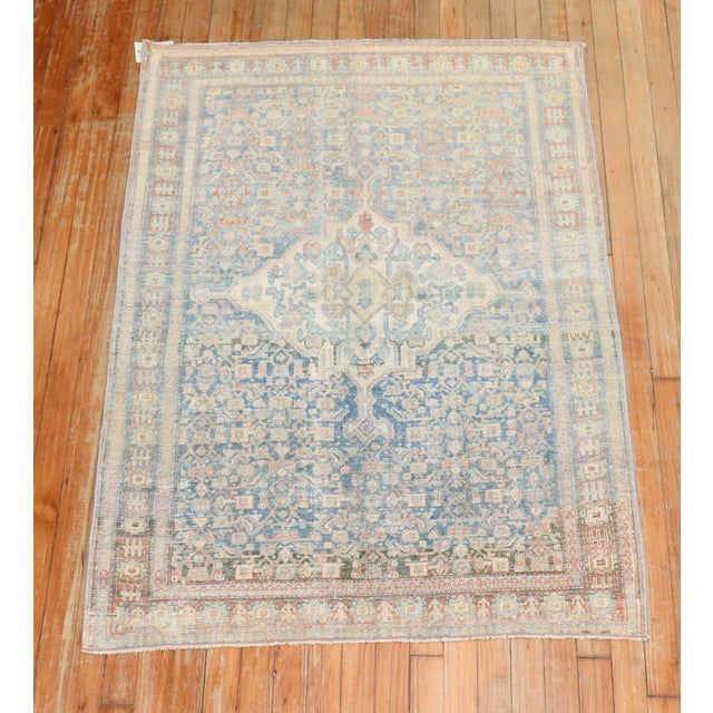 Antique Zabihi Collection Persian Senneh Scatter Size Rug - 3'3" x 4'7" For Sale In New York - Image 6 of 9