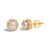 Immerse yourself in the allure of these exquisite 10K yellow gold stud earrings, each centered with a captivating 5mm...