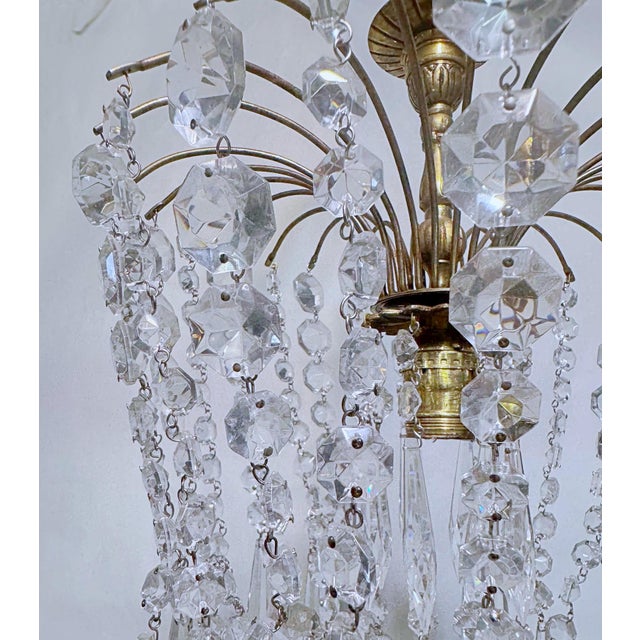 1960s Parachute Chandelier With Graduated Chain Crystals For Sale In New York - Image 6 of 7