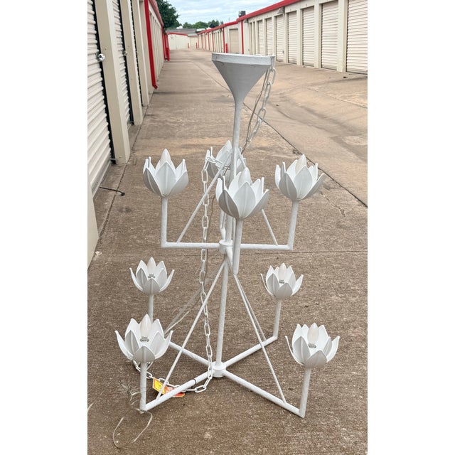 Visual Comfort Alberto Medium Two Tier Chandelier Plaster White For Sale - Image 9 of 9