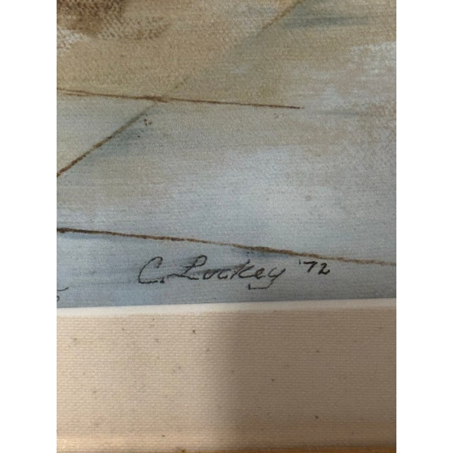 Original watercolor on paper by local/regional artist C. Luckey, signed and dated 1972. This piece depicts a nostalgic...