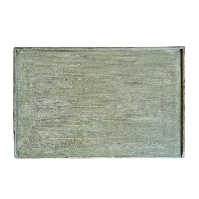 2020s Green Washed X Bedside Table For Sale - Image 5 of 9