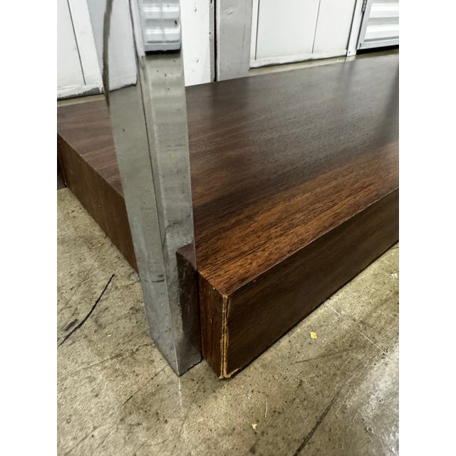 Vintage Chrome and Veneer Etagere by Sunrise Design For Sale - Image 9 of 12