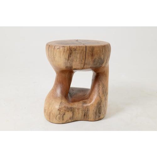 Sculptural Side Table in Walnut from Logniture For Sale - Image 9 of 16