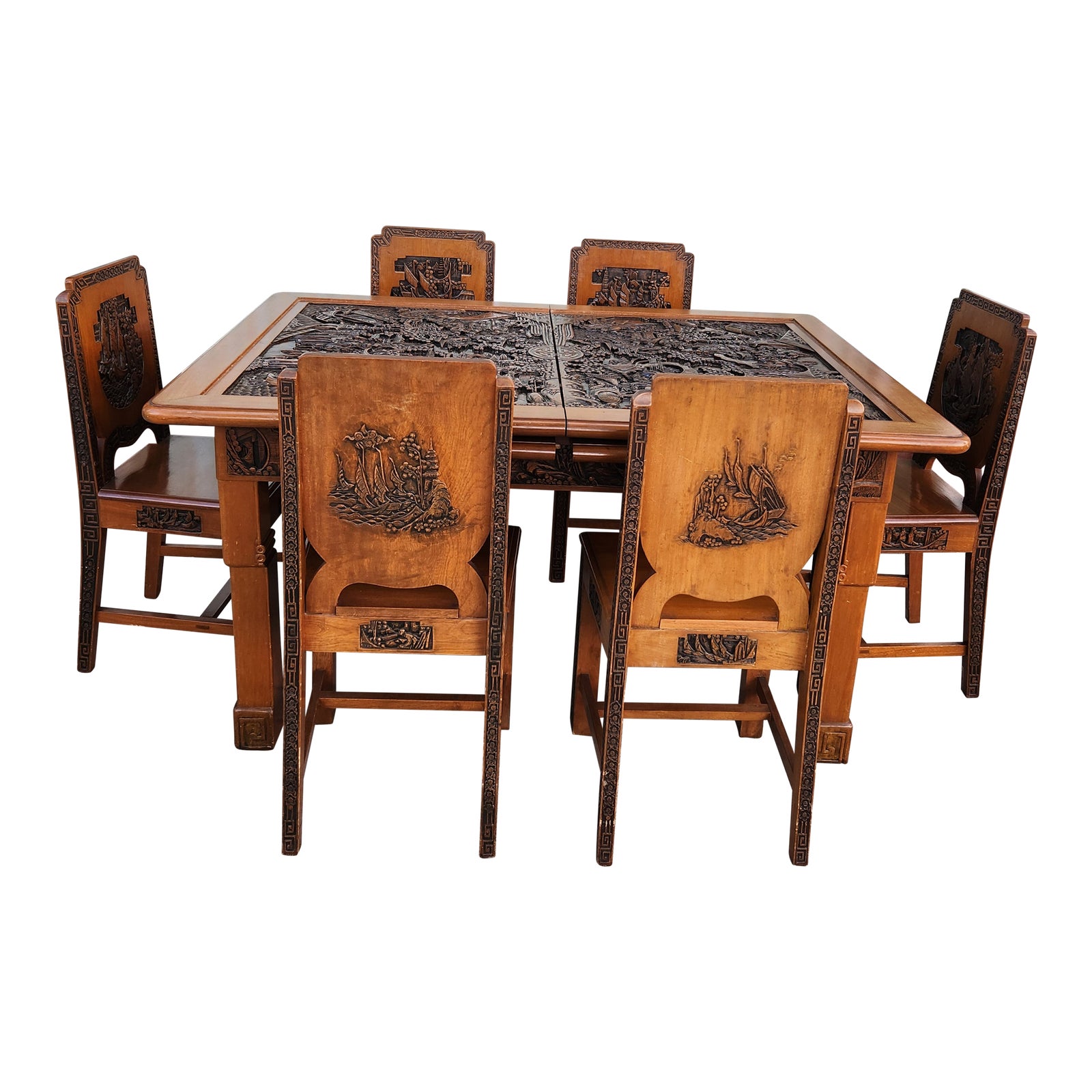 1940s-dining-table-with-chairs