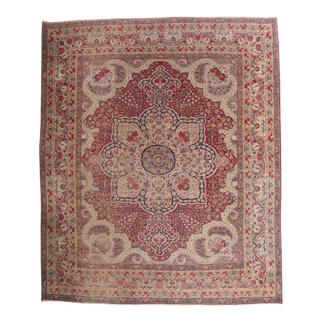 Late 19th Century Persian Kermanshah Rug, 11'07 X 13'10 For Sale