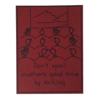 1940s "Good Manners" Double-Sided Stick Figure Poster For Sale