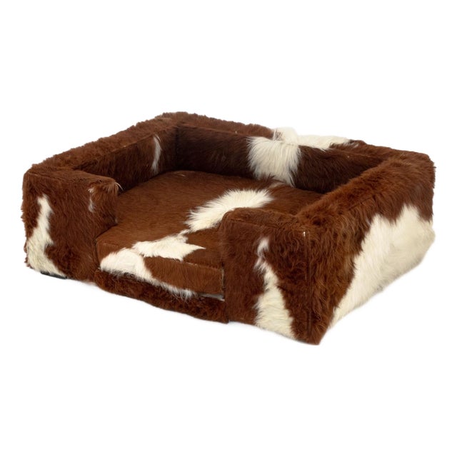 Cowhide Upholstered Dog Bed For Sale
