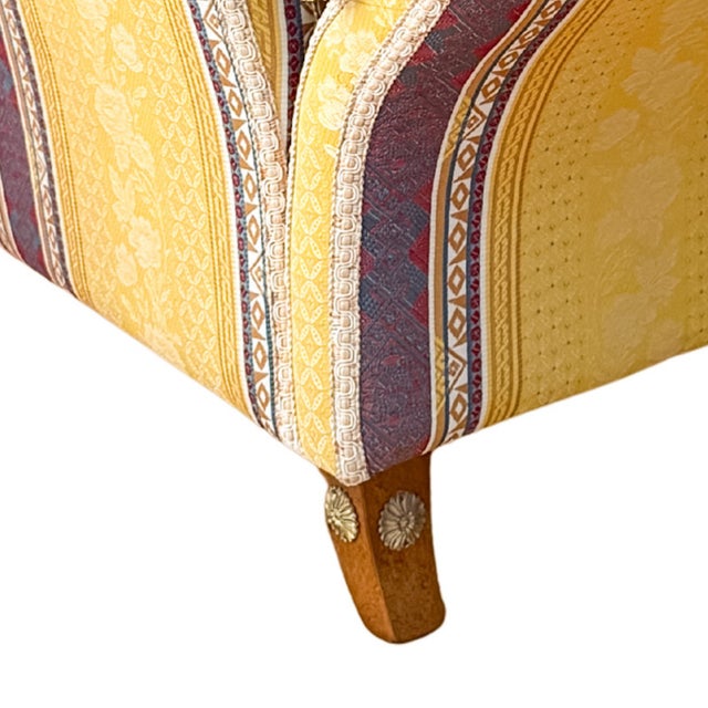 Grand Scale Neoclassical Revival Italian Maximalist Armchair With Bolsters and Tassels For Sale - Image 12 of 14