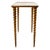 Tapered spiral legs give this 1970s Belgian side table a gazelle-like grace. The unadorned mirrored top lets the...