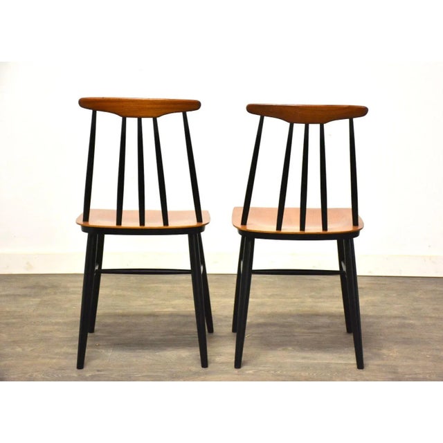 Teak Dining Chairs - a Pair For Sale - Image 4 of 9