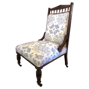 Antique Carved Walnut Ladies Chair