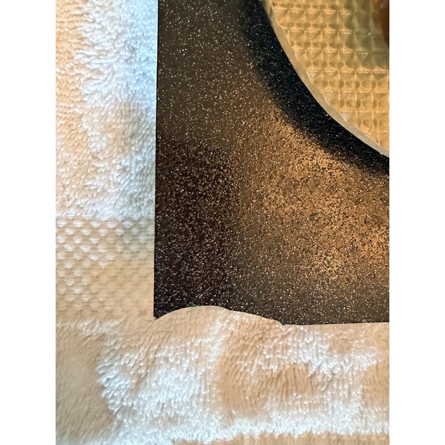 Postmodern Mixed Media Studio Glass Mirror Asymmetrical Memphis Style Geometric Brutalist Wall Sculpture For Sale - Image 18 of 18