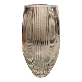 Vintage Lenox 11" Heavy Cut Crystal Vase, 1992 or Earlier – 9.9 LBS For Sale