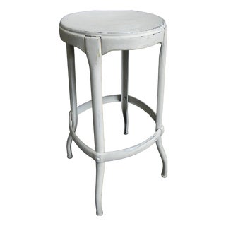 Vintage Industrial Steel Stool, 1950s For Sale