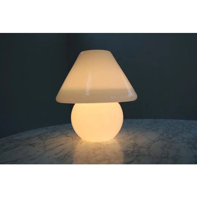Large Murano Glass Mushroom Table Lamp from Vetri Murano, Italy, 1970s, in Very Good conditions. Designed 1970 to 1979 I...