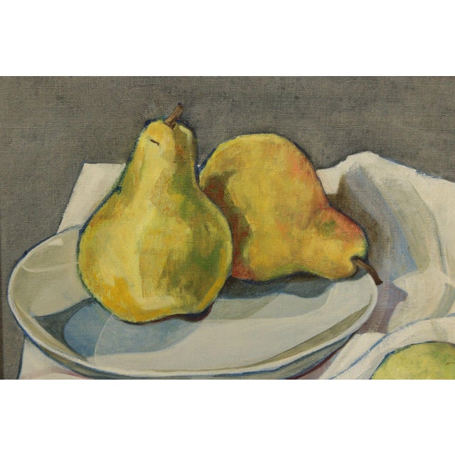 Davetta Greenberg Oil Painting, Still-Life of Pears For Sale - Image 11 of 12