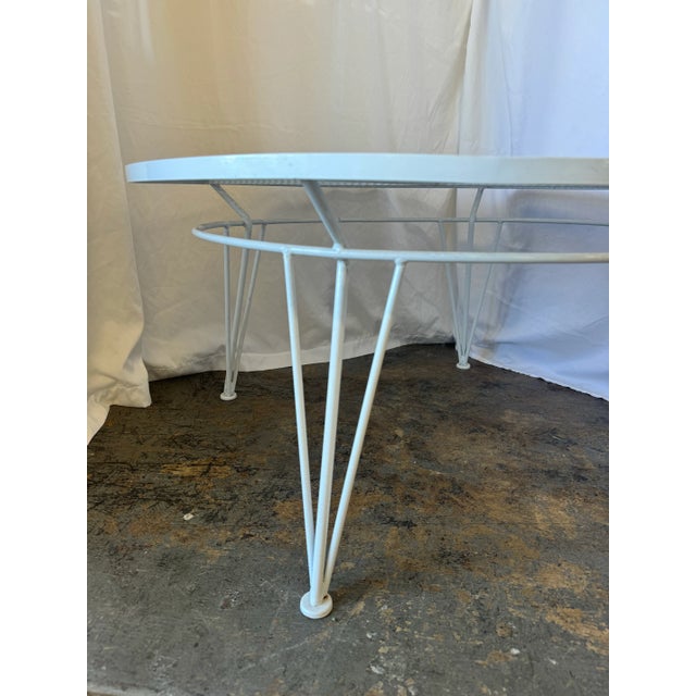 1950s 1950s Salterini Round Metal Patio Coffee Table, Attributed For Sale - Image 5 of 6
