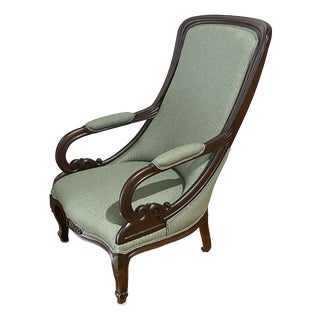English Reclining Chair in Mahogany For Sale