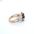 Modern Late 20th Century 14k Yellow Gold Ring With Gia Certified Blue Oval Sapphire & Diamond Accents, Size 6.5 For Sale - Image 3 of 8