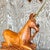 Vintage Boho Hand Carved Wood and Brass Unicorn For Sale - Image 11 of 12