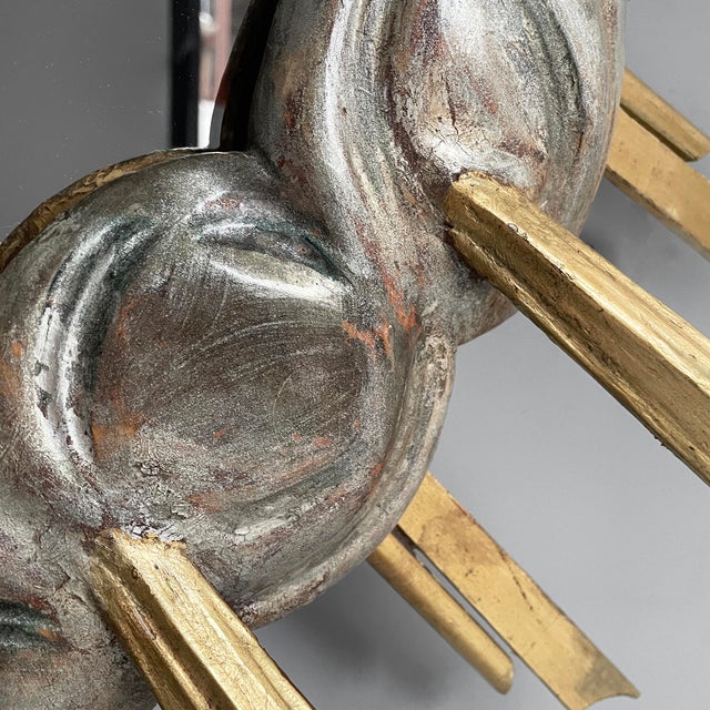 Mid-Century Italian Modern Wooden Round Wall Mirror, 1950s For Sale - Image 15 of 17