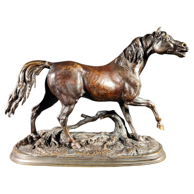 Bronze Horse by Jules Moigniez, 1850s For Sale