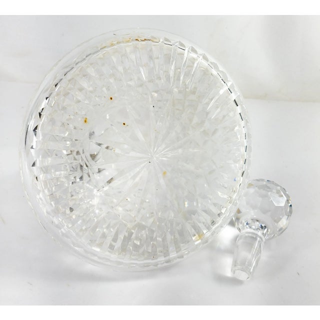 Mid-Century Crystal Glass Brandy Decanter Bottle For Sale - Image 10 of 11