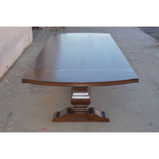 Expandable Dining Table in Rift-Sawn Oak, Custom Made by Petersen Antiques For Sale - Image 11 of 11