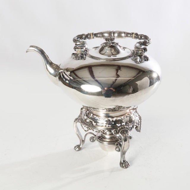Silver 19th Century Silverplate Tilting Tea Pot For Sale - Image 8 of 12