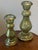 Large Green Glass Bowl & Candleholders, Spain For Sale - Image 10 of 13