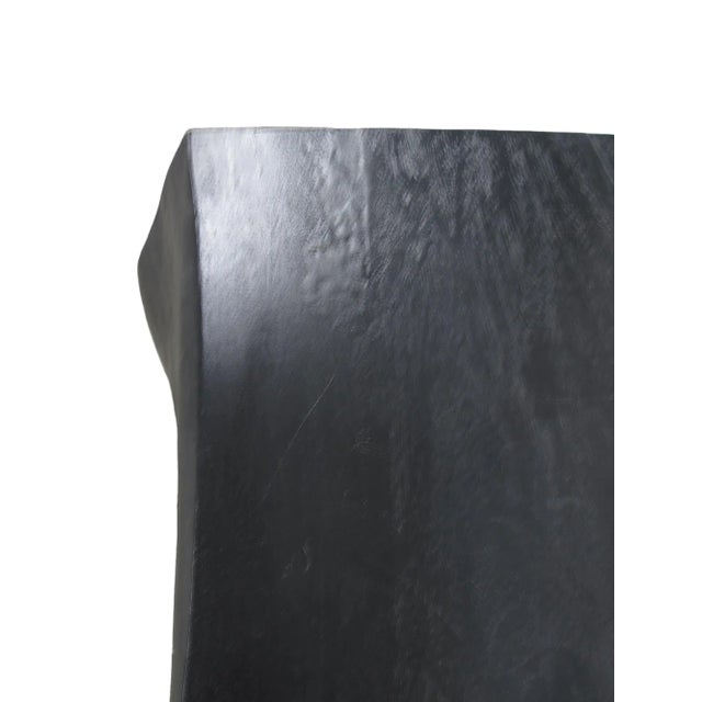 Minimalist Black Living Edge Block Coffee Table 15 For Sale - Image 9 of 11