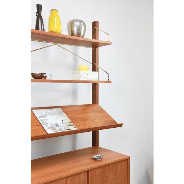 1960s One-Strip Freestanding Modular Royal System Shelving System in Teak by Poul Cadovius, 1960s, Set of 6 For Sale - Image 5 of 10